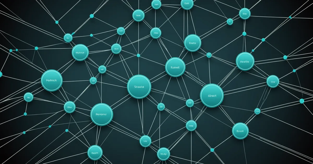 Abstract visualization of API connection and integration architecture