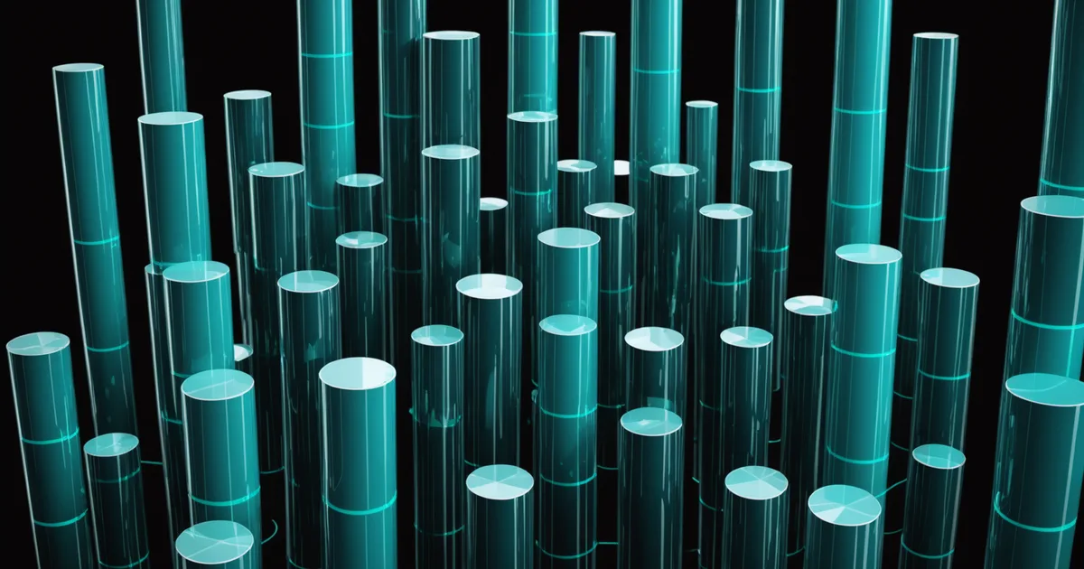 Abstract data signal visualization representing machine learning feature extraction